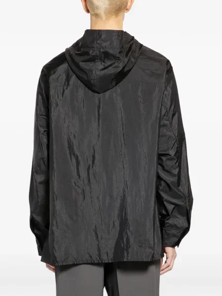 Geacă Jil Sander cu glugă negru