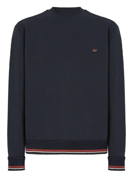 Pulover Missoni cu broderie cu decolteu rotund albastru