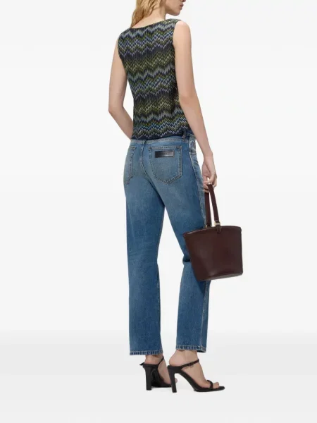 Top Missoni bez rukávů s hadím vzorem modrý