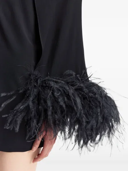 Rochie mini 16arlington cu pene de costum negru