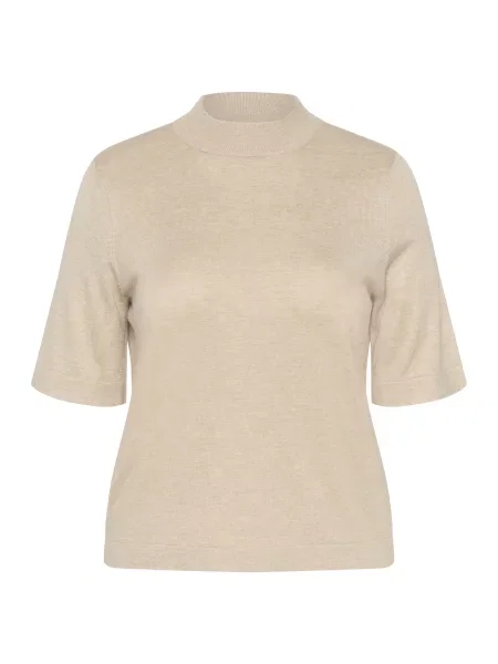 KAFFE CURVE Svetr KClizzy melír béžový