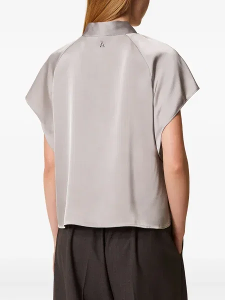 Cămașă Twinset cu funde gri