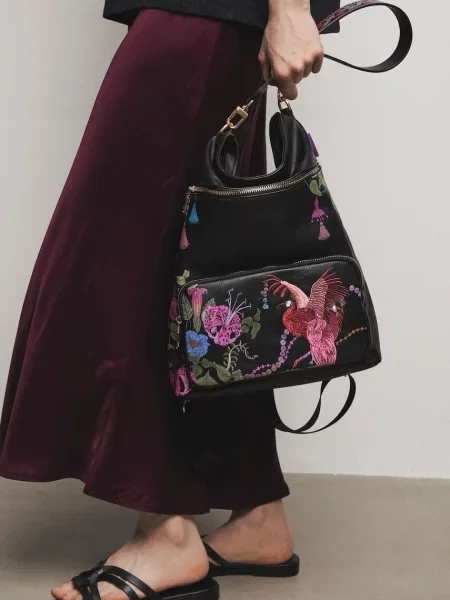 Medicine rucsac pentru femei cu imitație de piele negru