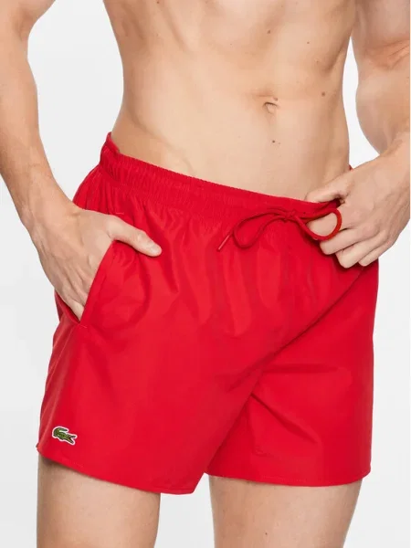 Lacoste Pantaloni scurți pentru înot roșu