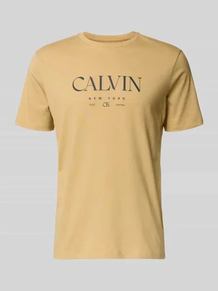 T-shirt z nadrukiem z logo i okrągłym dekoltem Ck Calvin Klein