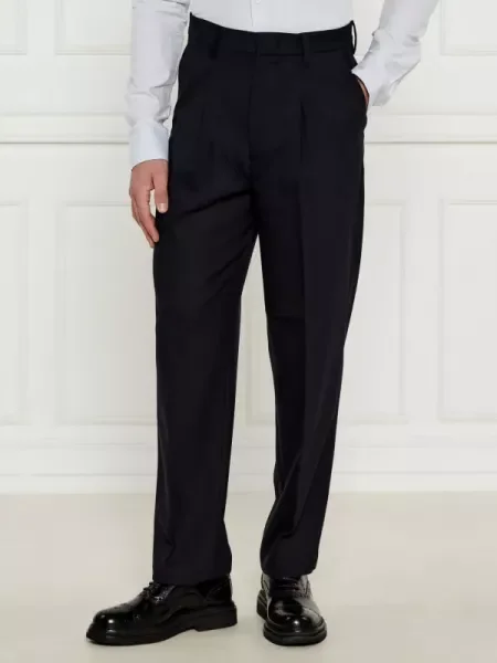 Emporio Armani Nadrág | flare fit gyapjú hozzáadásával fekete