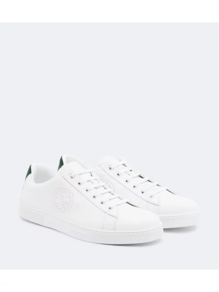 Sneakerși Gucci Ace din piele cu dungi alb