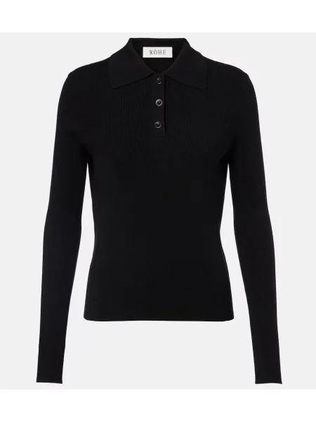 Polo Róhe tricotate negru
