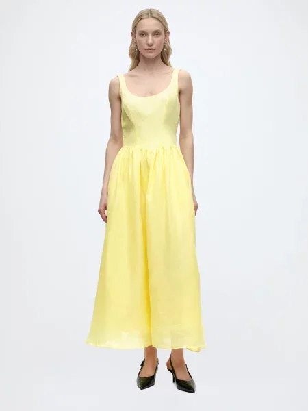 Bardot Rochie cocktail Lawrence Scoop Neck galben