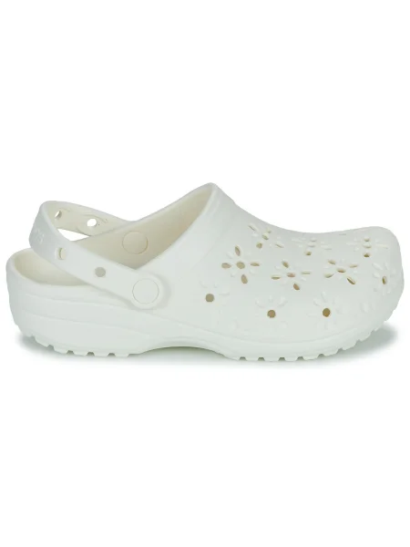 Crocs Classic Floral Cutout Clog kréta flip-flopok Classic Floral Cutout Clog fehér