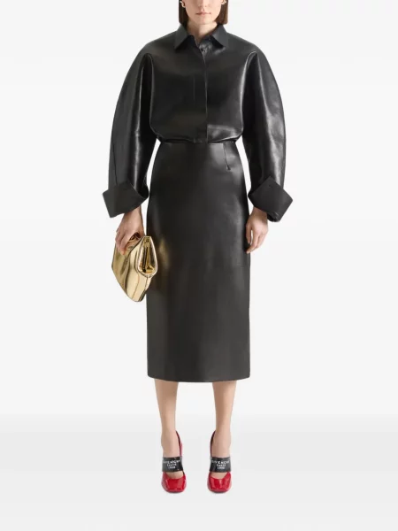 Fustă din piele Givenchy negru