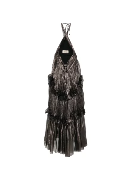 Rochie maxi Maria Lucia Hohan cu volane maro