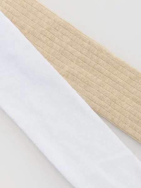 Reserved Колготки з високим вмістом 2 штук кремовий 