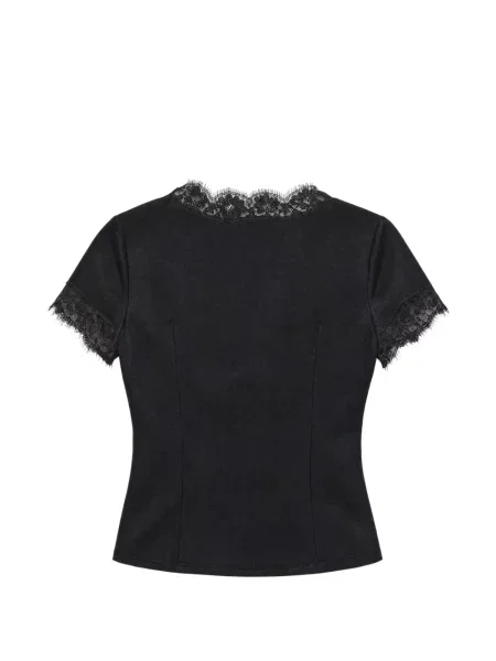 Top Reformation din dantelă negru