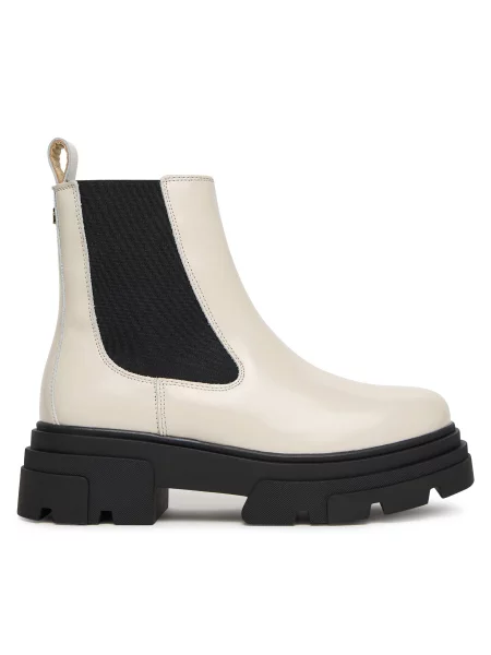 Μποτάκια με λάστιχο Tommy Hilfiger Shiny μπεζ
