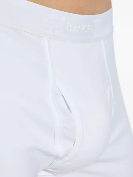 Pantaloni scurți Tom Ford cu broderie alb