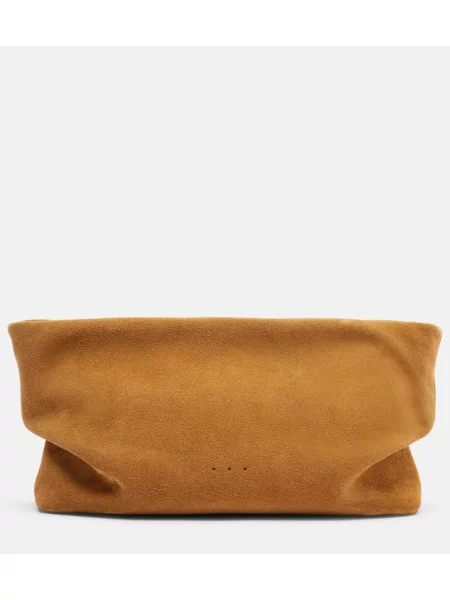 Pisemska torbica Aesther Ekme iz semiša rjava