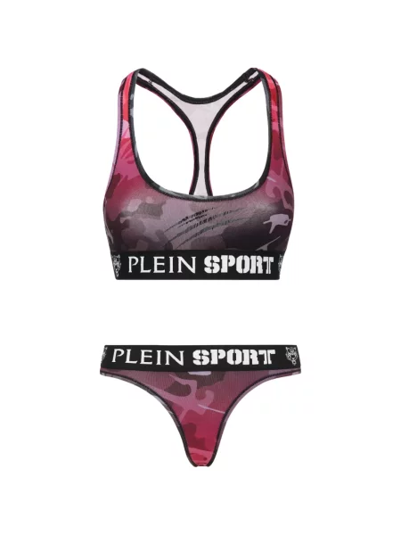 Chiloți multipac Plein Sport cu imagine cu model camuflaj roz