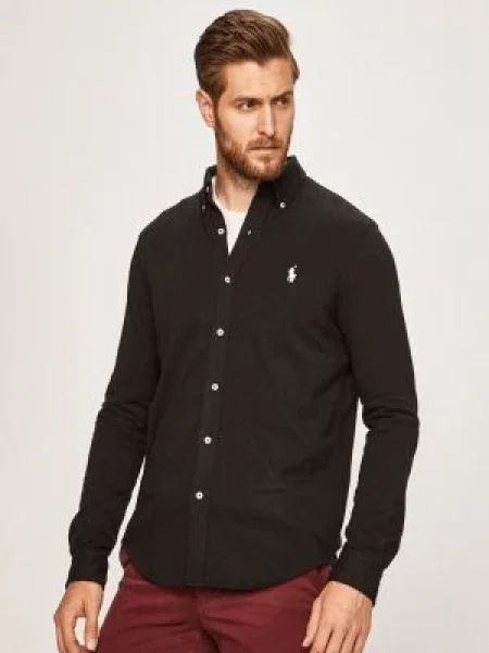 POLO RALPH LAUREN cămașă | Regular Fit negru