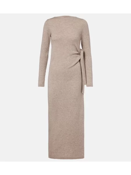 Rochie midi Jardin Des Orangers de lână gri