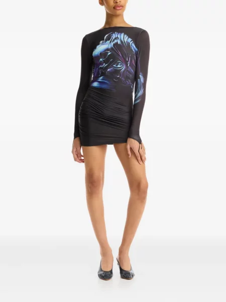 Długa sukienka maxi Maisie Wilen z nadrukiem garniturowa czarna