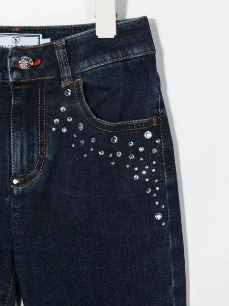 Jeansy dziecięce Philipp Plein niebieskie