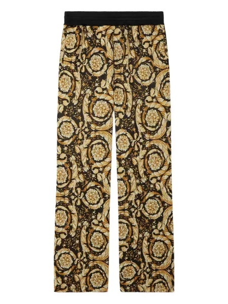 Pantaloni Versace din jacard auriu