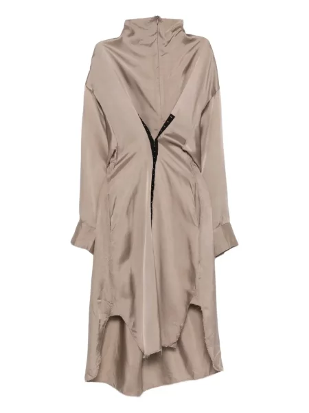 Rochie tip cămașă Federico Cina de costum gri