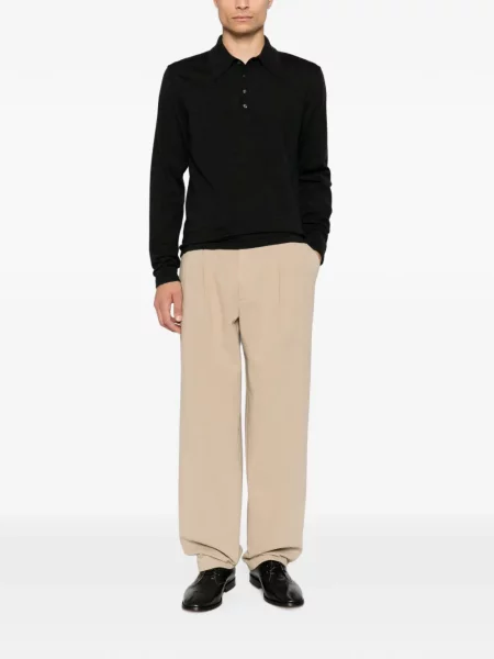 Lung tricou polo Lemaire negru