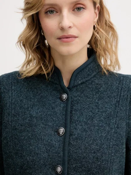 Вовняна куртка Hoss Intropia демісезонна бірюзовий