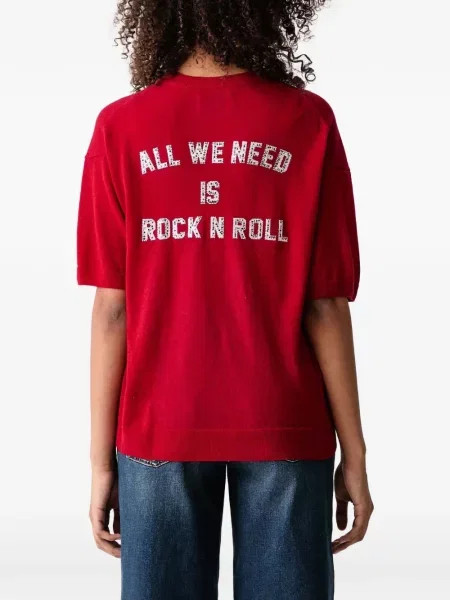 Scurt tricou Zadig&voltaire tricotate roșu