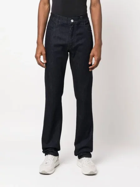 Blugi Billionaire cu broderie albastru