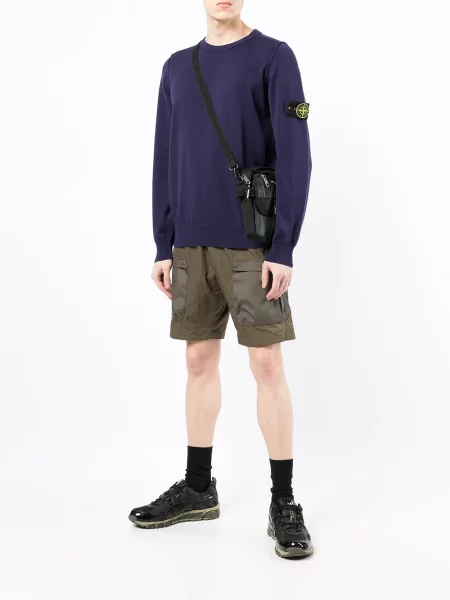 Svetr Stone Island s kulatým výstřihem s kamínky