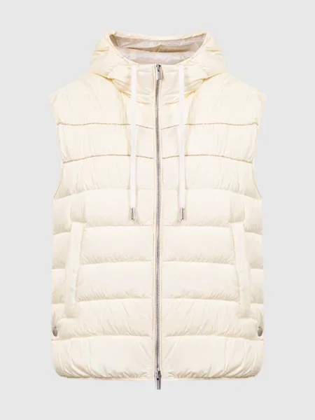 Пуховий жилет з ланцюжком моніль Peserico жовтий