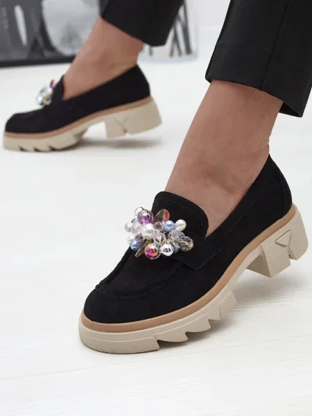 Prolamované mokasíny Resti černé