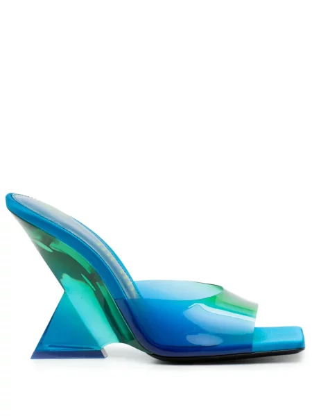 Papuci tip mules The Attico cu gradient albastru