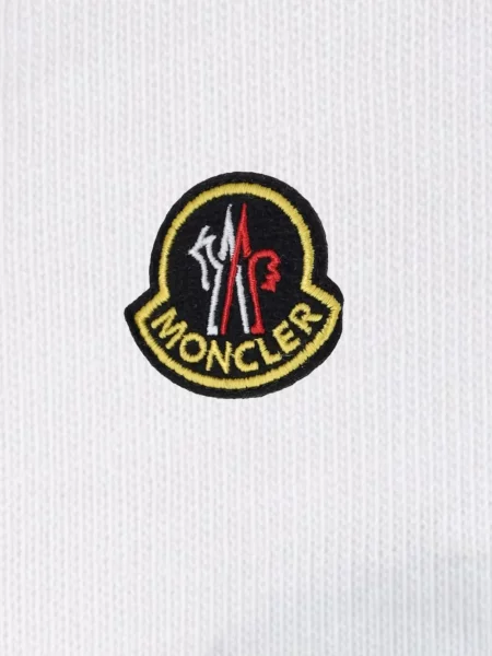 Lung tricou Moncler cu imagine alb