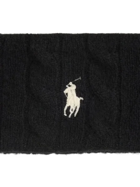 Șapcă Polo Ralph Lauren de mătase cu broderie cu dungi negru