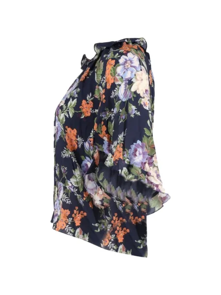 Bluză Vilshenko cu model floral cu imagine albastru