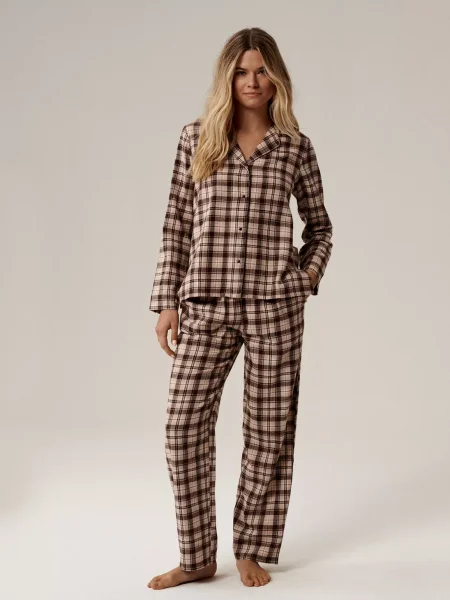 Пижама Atlantic кафяво