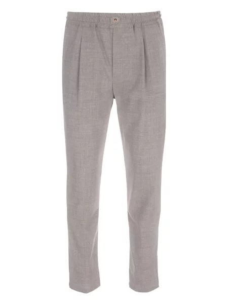 Pantaloni Eleventy plisate gri