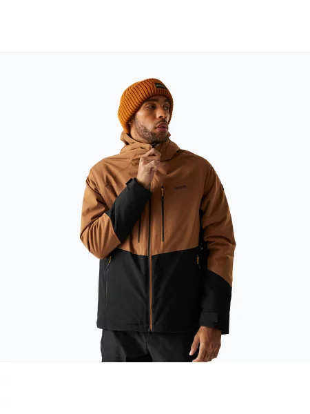 Мъжко водоустойчиво яке REGATTA Highton Stretch Padded nut brown/black черно