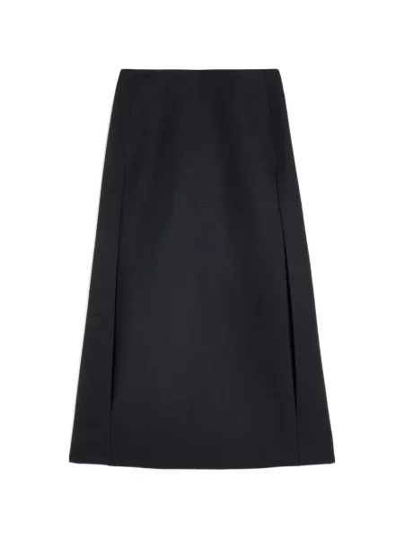Fustă Jil Sander de mătase negru