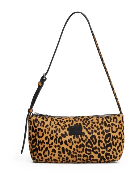 Geantă Tommy Jeans Tjw Must Leopard Shoulder Bag Portocaliu maro