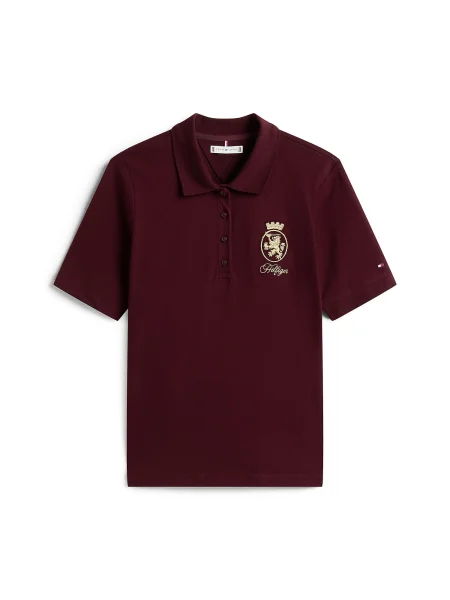TOMMY HILFIGER Tricou / roșu bordeaux auriu