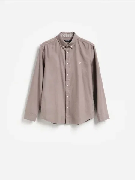 Reserved koszula slim fit beżowy