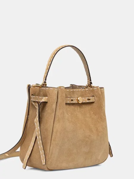 TORY BURCH Geantă pe umăr Romy | piele întoarsă bej