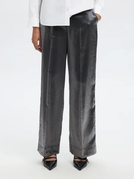 SELECTED Pantaloni cu dungă SLFMARGOT' negru
