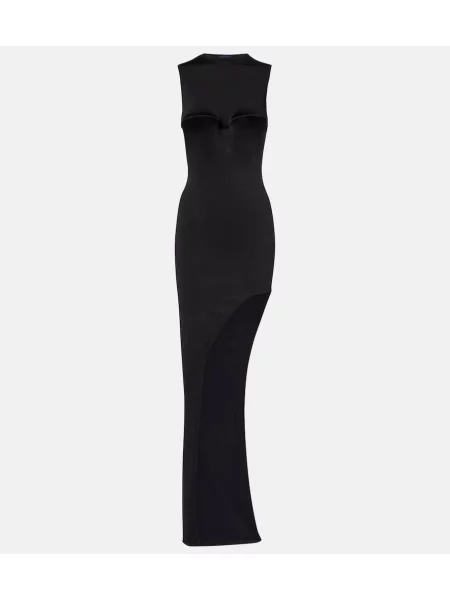 Rochie maxi Jean Paul Gaultier din jerseu negru