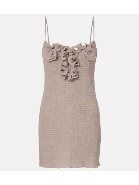 Rochie Magda Butrym cu model floral maro